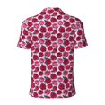 thumbnail image 4 of Rocae Rose Flowers for Men's Short Sleeve Polo Shirt, Quick Drying Performance Moisture Wicking Sports Men's Golf Shirt X-Large, 4 of 9