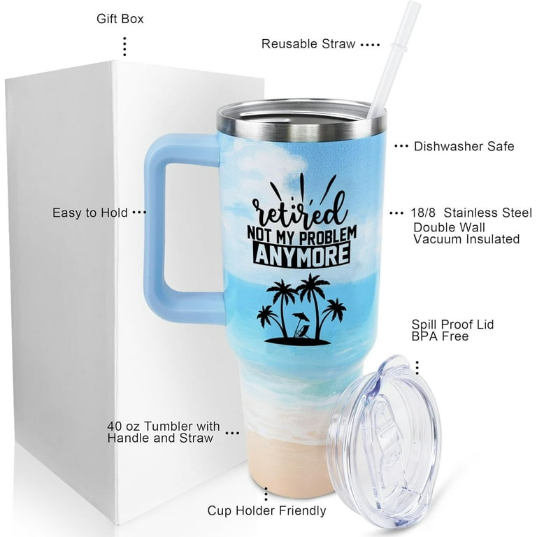 AGH 30oz Sublimation Tumblers with Handle Leak-proof Straight Skinny  Tumblers with 2 Lids, Stainless Steel Insulated Vacuum Coffee Tumbler with  Lid