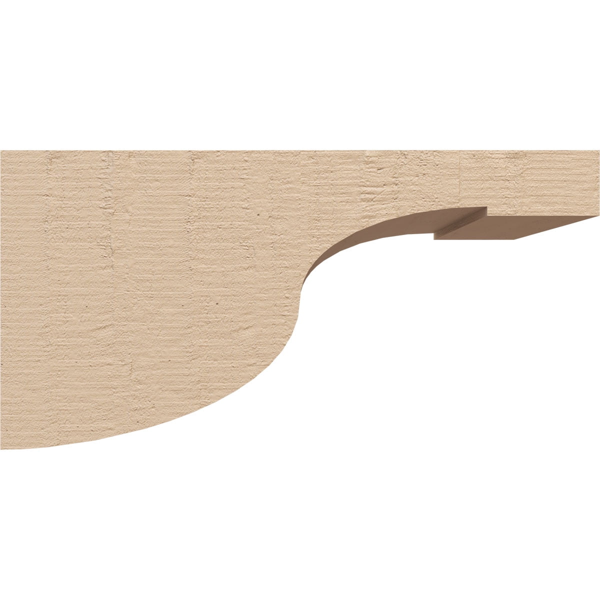 5"W x 10"D x 5"H Wide Del Monte Rough Cedar Woodgrain TimberThane Corbel, Primed Tan