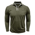 thumbnail image 4 of pstuiky camisetas de manga larga para hombre, Cárdigan informal de manga larga con botones y bolsillo para hombre top de hombre m, 4 of 7