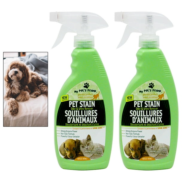 2 Pc Pet Odor Remover Spray Eliminator Dog Cat Stain Urine Carpet Rug
