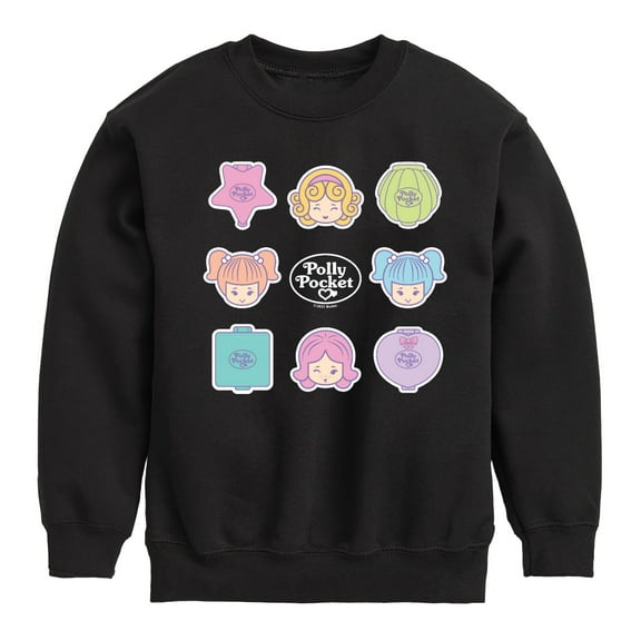 Polly Pocket - Polly Pocket Grid - Toddler And Youth Crewneck Fleece Sweatshirt