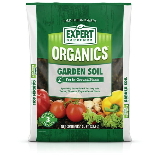 Expert Gardener Organics Garden Soil For In Ground Plants 1 Cu Ft Walmart Com Walmart Com