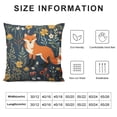 thumbnail image 6 of COMIO  Square Throw Pillow Covers Forest Floral Flowers Leaves Cute Fox Pillow Cases Decorative for Home Bedroom Sofa Pillowcases 2Pcs, 6 of 6