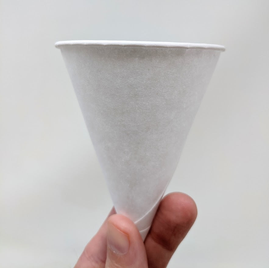 YesPac 4.5 oz Rolled Rim Paper Cone Cup, YPCC45, White 5,000/Case