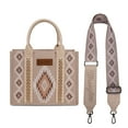 thumbnail image 5 of Wrangler Tote Bag for Women Western Shoulder Purse Aztec Satchel Handbags, Tan, 5 of 6