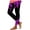 Purple, variant on Lovskoo 2024 Women's Vintage Flame Printed Leggings Yoga Pants with Elastic Band Slim Pants Mint Green