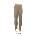 thumbnail image 4 of Qarigey Pantalones de yoga Fitness Leggings Gym Outfit Atractivo al aire libre Sexy Sin rebabas Cintura alta sin costuras Peach Hip Knit Basic Prendas para la parte inferior del cuerpo METRO Qarigey AP019349-02, 4 of 6