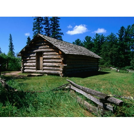 The Rustic Log Wegman Cabin in the Itasca State Park,Itasca State Park, Minnesota, USA Print Wall Art By John Elk