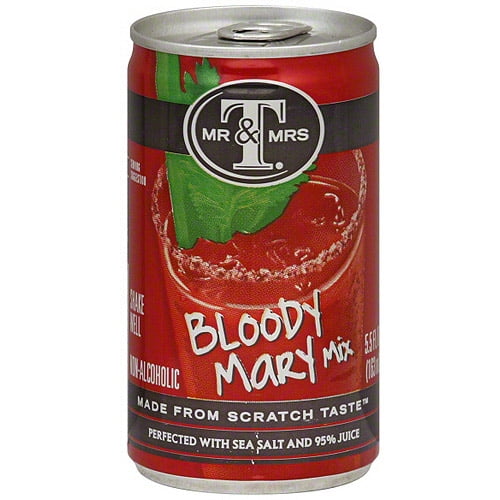 (24 Cans) Mr & Mrs T Cocktail Mix, Bloody Mary, 5.5 Fl Oz