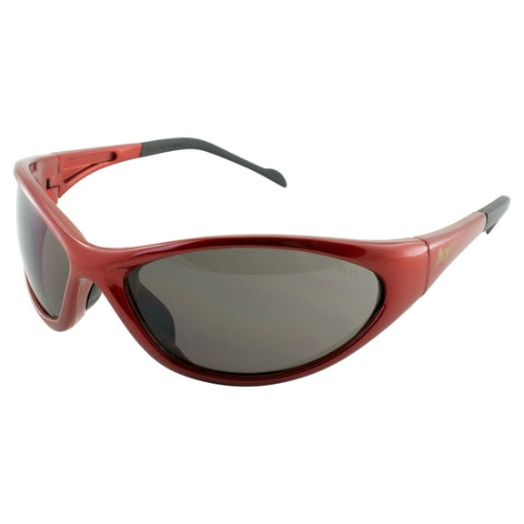 Global Vision Flexer Safety Sunglasses Red Frames Smoke Lenses ANSI Z87.1