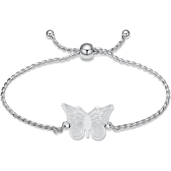 Butterfly Cremation Jewelry Urn Bracelet for Ashes for Women Adjustable Cremation Keepsake Ashes Holder Memorial Bracelet Urn Bangle for Ashes