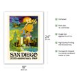 thumbnail image 2 of San Diego California - 200th Anniversary 1969 - Vintage Travel Poster by France Carpentier c.1969 - Bamboo Fine Art 290gsm Paper Print (Unframed) 18x24in, 2 of 4