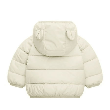 

TOWED22 Toddler Winter Jacket Boys Girls Winter Outwear Coats Kids Warm Outfits Windproof Jacket for Toddler 1-14Y Beige