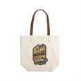 thumbnail image 1 of New Orleans, Louisiana, French Quarter, Alt Contour (Canvas Deluxe Tote Bag, Faux Leather Handles & Zip Pocket), 1 of 4