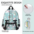 thumbnail image 5 of Unicorn and Star Blue Pattern Cute School Backpack Bag for School with Padded Back and Adjustable Shoulder Straps 15.25"x11.5"x5.25", 5 of 5
