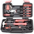 thumbnail image 3 of Cartman Pink 39-Piece Tool Set General Household Hand Tool Kit with Plastic Toolbox Storage Case, 3 of 6