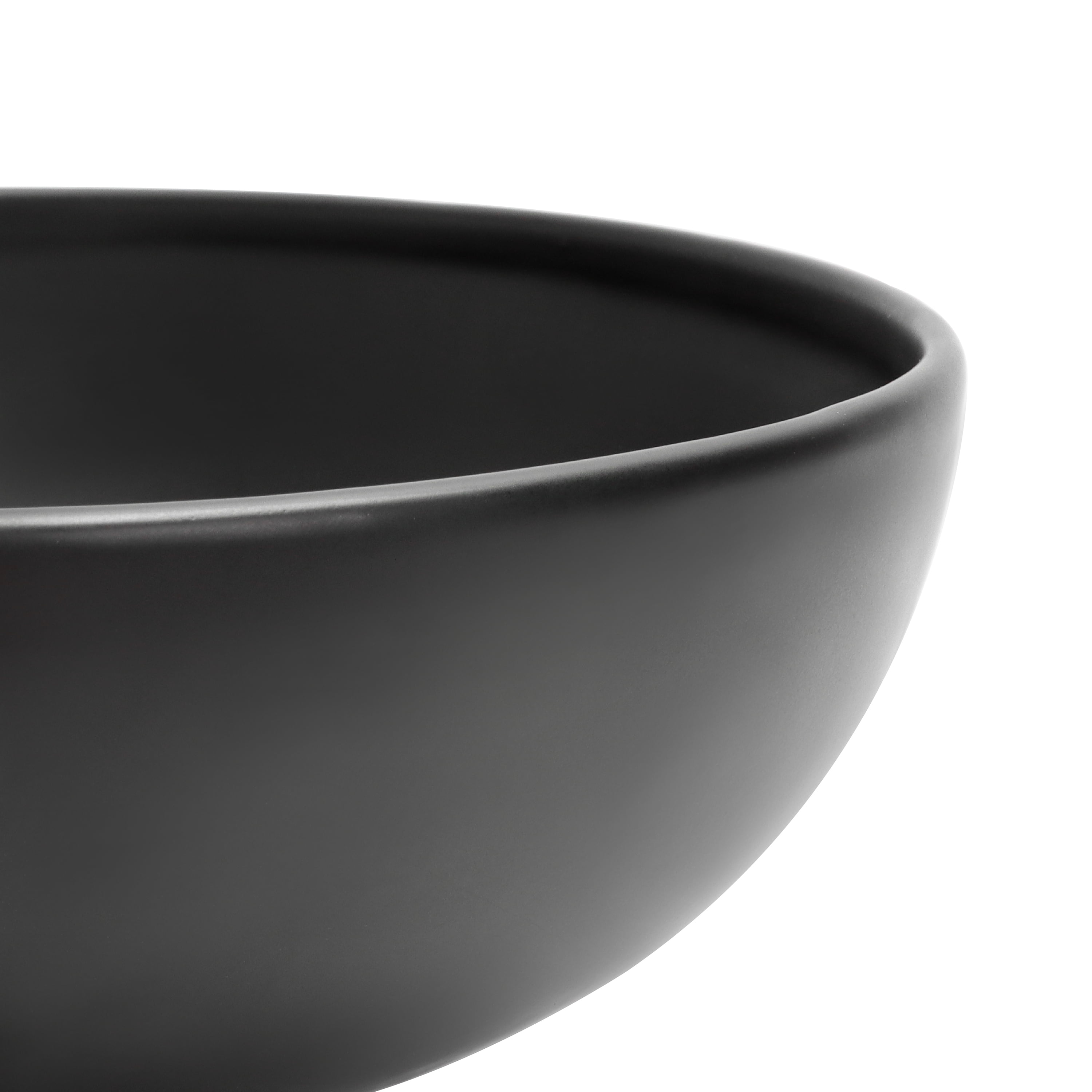 (4 pack) Better Homes & Garden Matte Black Round Ceramic 9.4" Decorative Bowl