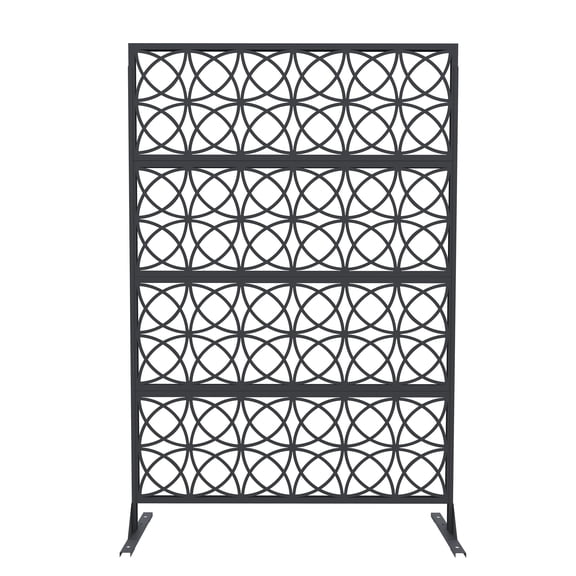 Rust-Proof Metal Garden Fence - Easy Snap-Together 72" Scroll Panel