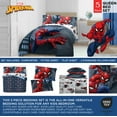 Marvel Spiderman Superhero Comforter Bedroom Set, Queen Size, 5 Piece