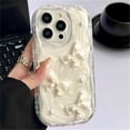thumbnail image 3 of Funda de teléfono a prueba de golpes con purpurina y lazo de perla 3D para iPhone 16, 14, 13, 12, 11, 15 Pro Max Plus, XS Max, XR, XS, funda de silicona suave transparente, 3 of 5