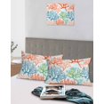 thumbnail image 5 of Ocean Coral Pillow Covers King Size 2 Pack, Orange Red Green Turquoise Plant Branch Soft Bed Throw Pillowcases Breathable Cooling Long Lumbar Body Pillow Sham Cover for Bed Sofa 20''x36'', 5 of 7