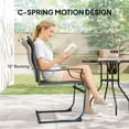 thumbnail image 4 of Outsunny Patio Chairs Set of 2, C Spring Motion Outdoor Dining Chairs, 4 of 10
