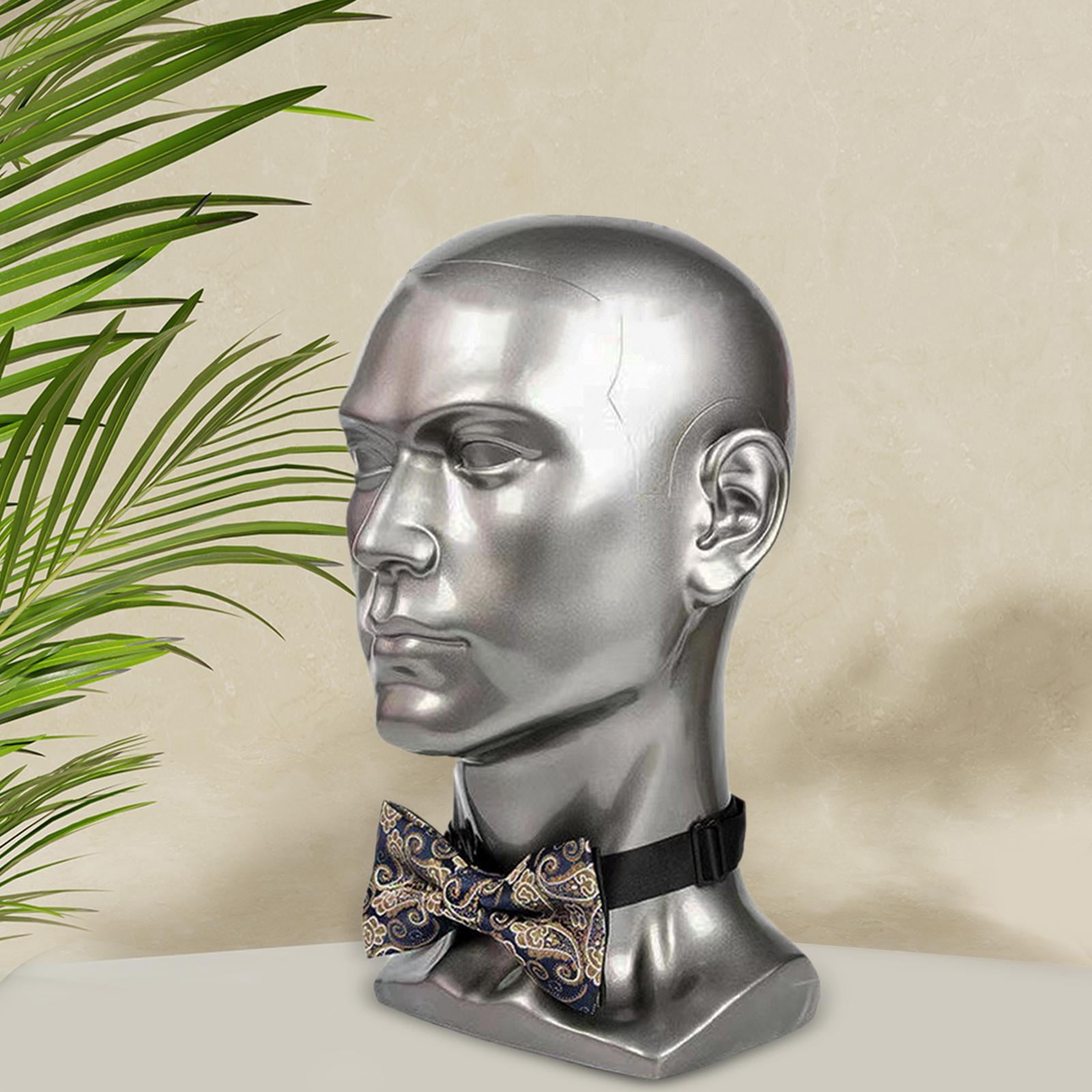 Serenable Male Mannequin Head Freestanding Wig Stand for Wig Making Market Barber Shop Silvery Gray