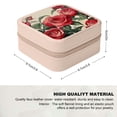 thumbnail image 2 of Pratyus Roses Green Leaves Jewelry Box Organizer for Women Necklace, Ring, Earring Storage Case, Portable and Compact, High Quality, Large Capacity, Best Gift Pink, 2 of 5