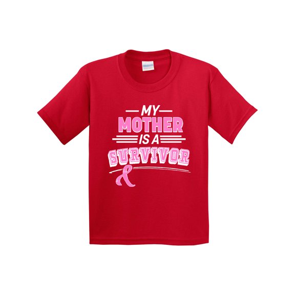 Inktastic My Mother is a Survivor Breast Cancer Awareness Youth T-Shirt