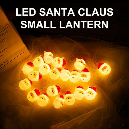 

Gwong 1 String LED Lamps Cute Small Nice-looking Santa Claus Snowman Flashing Lamps LED String Lights for Home