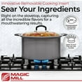 thumbnail image 3 of Magic Mill Premium Slow Cooker, 10-Quart Extra-Large Stainless Steel Pot with Glass Lid, Non-Stick Interior, Perfect for Family Meals & Cooking Appliances, 3 of 7