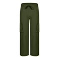thumbnail image 4 of Mens Casual Baggy Cargo Pants Stretchy Sweatpants Loose Fit Drawstring Hiking Workout Joggers With Multi Pockets, 4 of 6