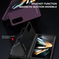 thumbnail image 6 of SaniMore for Samsung Galaxy Z Fold 4 7.6" 2022 Case, Magnetic Hidden Kickstand Full Wrap Rugged Heavy Duty Protective PC Backplane Shockproof Anti-drop Case for Galaxy Z Fold 4 7.6" 2022, Green, 6 of 8