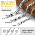 thumbnail image 6 of ChainsHouse Women Men's Stainless Steel Necklace 6mm Flat Franco Chain Link Jewelry Gift, 26 inch, 6 of 8