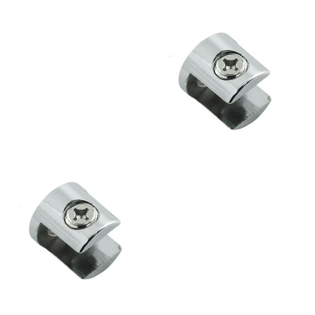 Speravity Abrazadera de vidrio de aleación de Zinc reutilizable Circular anticorrosivo electrochapado tablón pulido soporte accesorios Hardware 6 a 8 mm 2piezas Speravity CBP490854