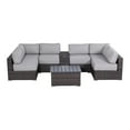 thumbnail image 2 of Living Source International 8-Piece Seating Group w/ Cushions in Brown/Gray, 2 of 3