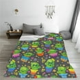 thumbnail image 5 of Pofeuu Cactus In Pots Print Ultra-Soft Micro Fleece Blanket,for Bed Or Sofa,All Season Throw Blankets Flannel Blanket-80"x60", 5 of 7