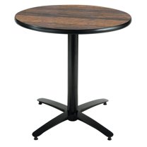 KFI Studios Mode 3' x Round' Dining Table, Walnut, Arched X Base