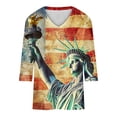 thumbnail image 4 of 250th American Flag Shirts Women 4th of July V-Neck 3/4 Sleeve Patriotic T-Shirt 2026 Independence Day Tops, 4 of 7