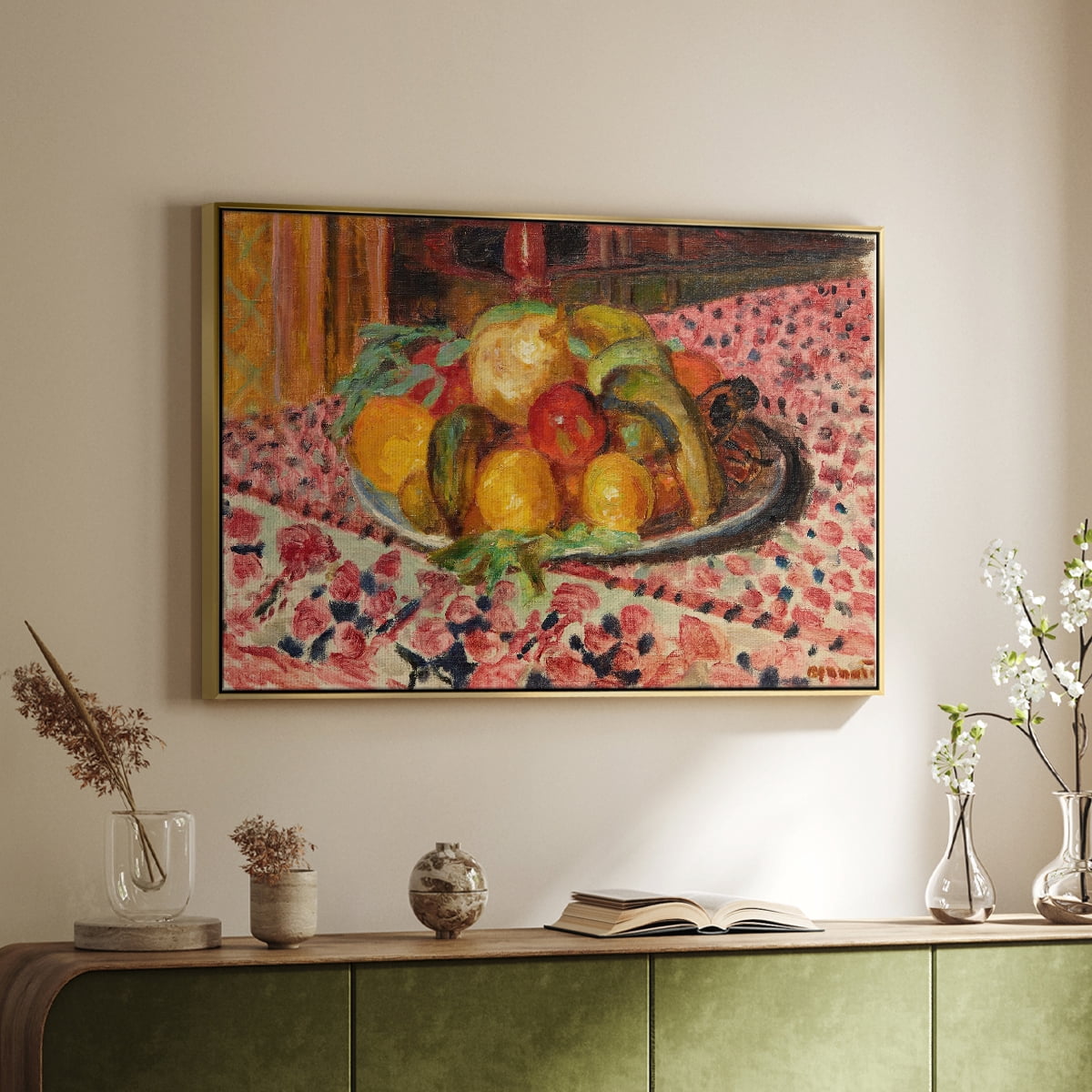Vintage Botanical Print-LIV By Wexford Home Framed in Gold Wood Gallery Wrapped Canvas 17 in. x 25 in.