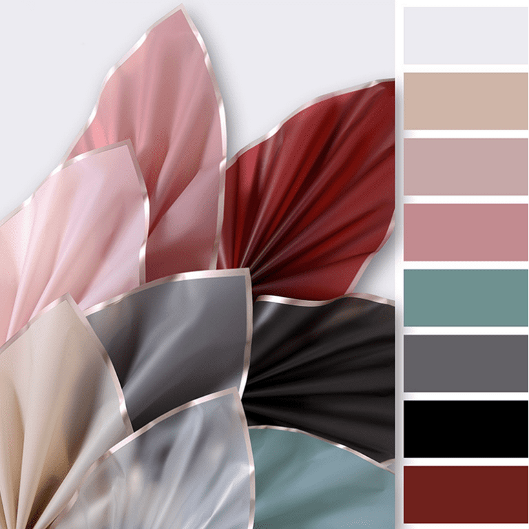Flower Wrapping Paper Color, Semi-Transparent, Waterproof, 23″x 23″, 20  sheets per pack, Various Colors – Unikpackaging