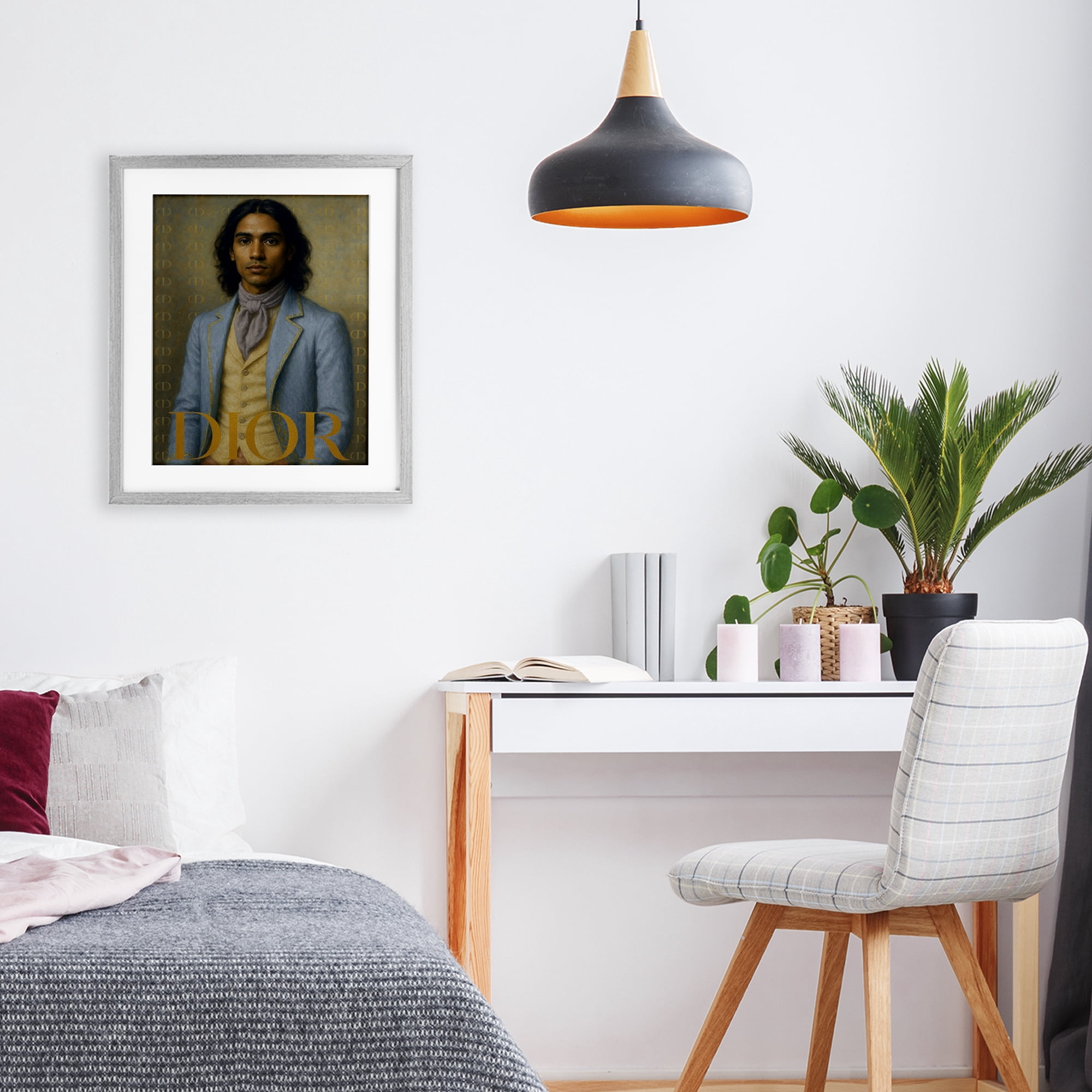 Stupell Industries Iconic Gentleman Fashion Gray Framed Print Under Glass, design by Grotto Studios