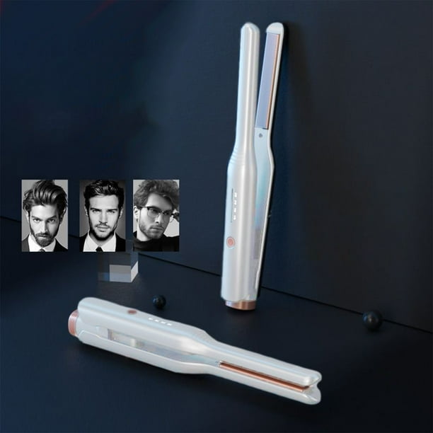 Rizador de pelo de dos usos, plancha para el pelo, alisador de pelo corto, flequillo, plancha pequeña, plancha para el pelo para perezosos.