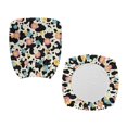 thumbnail image 5 of SCRAWLGOD Daisy Cow Print Black Beige Comfy Office Chair Slipcover Stretch Easy to Remove Swivel Chair Cover Washable Dustproof Desk Rotating Chair Slipcovers, 2 Piece Sets, 5 of 7