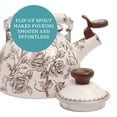 thumbnail image 2 of The Pioneer Woman Agatha 2.0-Quart Whistling Tea Kettle, Enamel on Steel, Brown, 2 of 15