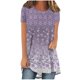 thumbnail image 2 of Fiudx Ofertas Flash Artículos En Oferta Top de Cuello Redondo de Manga Corta Raglán Largo con Espalda Corta y Estampado Informal para Mujer, 2 of 5