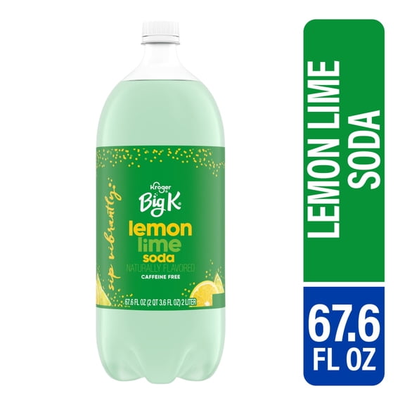 Kroger Big K Lemon Lime Caffeine Free Soda Bottle 2 liter - Pack of 1