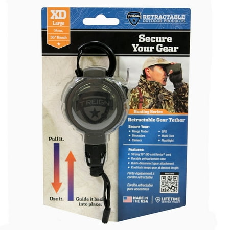 - T-REIGN Outdoor Products Retractable Gear Tether Hunting Extreme Duty, 14 36