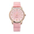 thumbnail image 3 of Resicozy Leather Women Watches Ladies Dress Quartz Date Classic Leather Strap Female Wrist Watch 2026 Pink, 3 of 4